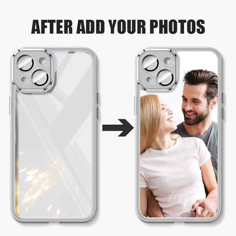 Personalized phone case with name and photo, protective case for iPhone Air 17 16 15 14 Pro Max 13 12 Pro Max 11