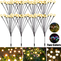 Lumières extérieures lampe de jardin solaire LED luciole prise de terre lampe IP65 étanche pour paysage cour vacances lumière décor