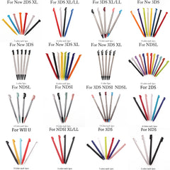 Plastic and metal touchscreen stylus, 1 set, for game consoles, compatible with Nintendo DS, Nintendo DS, Wii U, 2DS, 3DS XL, New 3DS XL, New 2DS XL