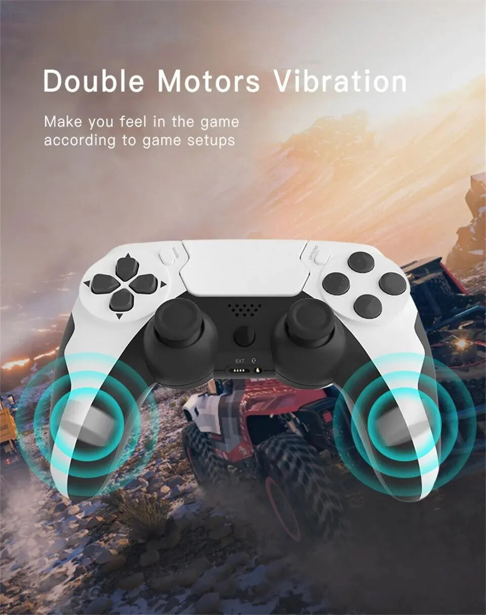 GAMINAlbanP48-Manette de jeu sans fil avec gyroscope à six axes, manette de jeu pour PS4, console PS3, gagne 7, 8, 10 touristes, vibration PC Joystick