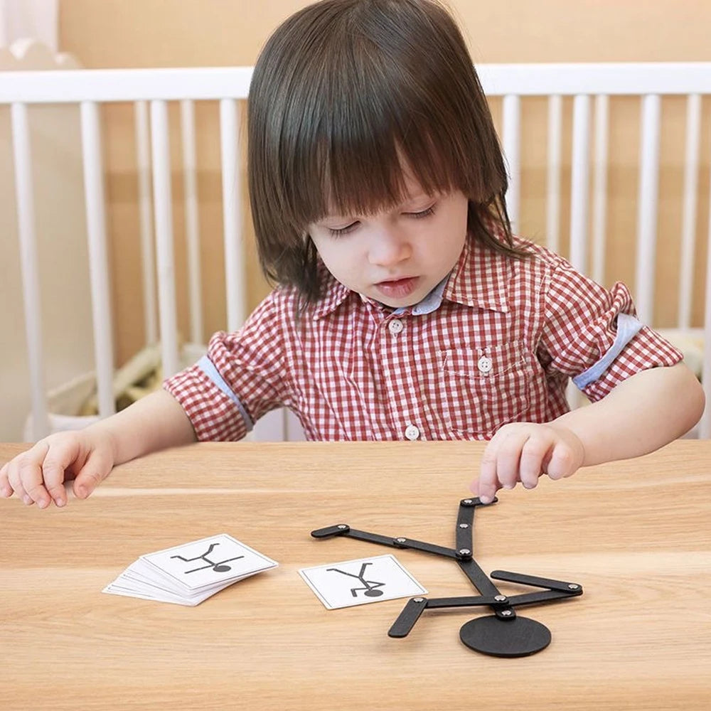 Jouets Montessori en bois pour enfants, puzzle éducatif d'apprentissage précoce, pose sportive, améliore les compétences pratiques, planche occupée, cadeaux