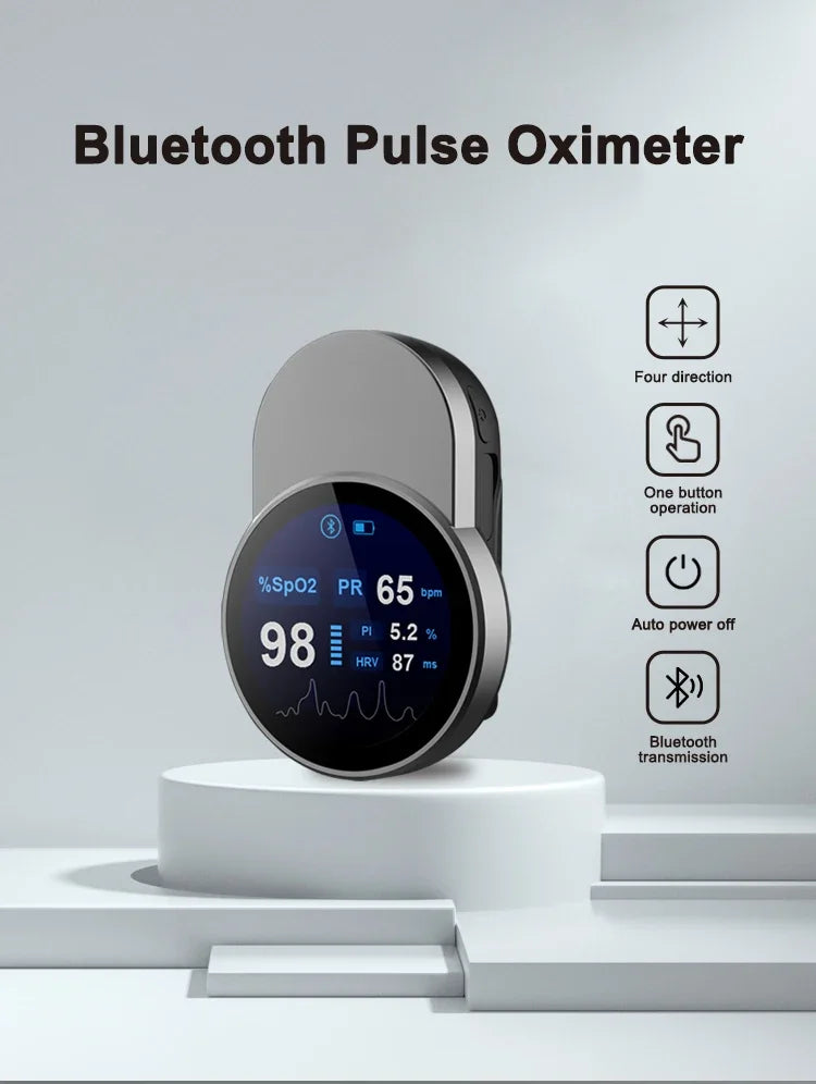 Oxymètres numériques spo2 à transmission sans fil Bluetooth, Clip de doigt, oxymetro rechargeable, usb, oxymètre de pouls Bluetooth