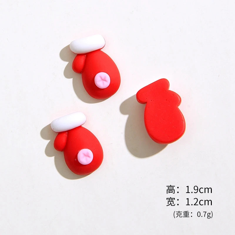 20 pièces nouveau mignon Mini dessin animé série de noël résine Figurine artisanat Flatback Cabochon ornement fabrication de bijoux accessoire de coiffure