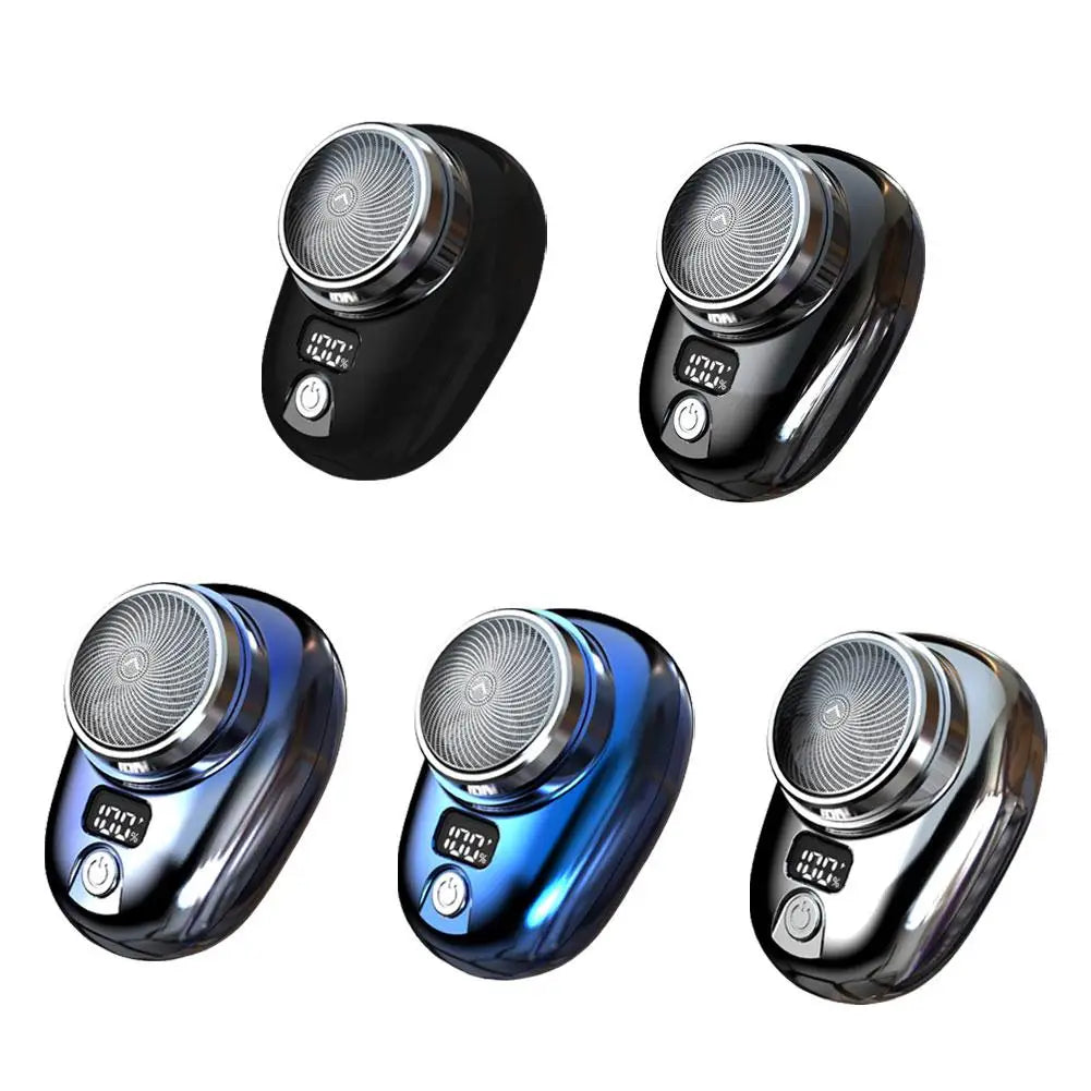 Mini rasoir électrique pour hommes, rasoir monté sur véhicule avec affichage numérique, rasoir de poche sans fil pour voyage, tondeuse à barbe pour le visage