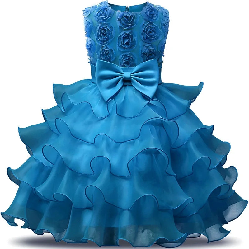 Robe de demoiselle d'honneur pour mariage, tenues d'anniversaire pour bébés filles de 2 à 8 ans, robes de première Communion pour enfants, vêtements de fête pour enfants