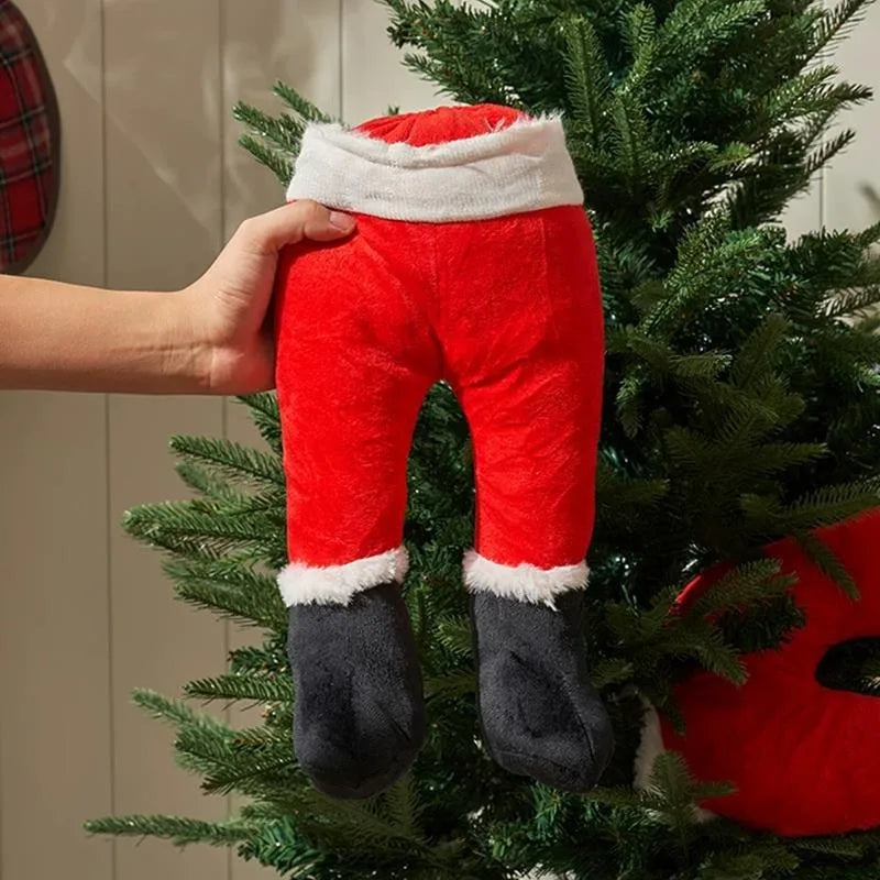 Children's plush Christmas tree decoration, door decoration, Santa's elf legs, home showdown ornaments, gift, surprise supplies