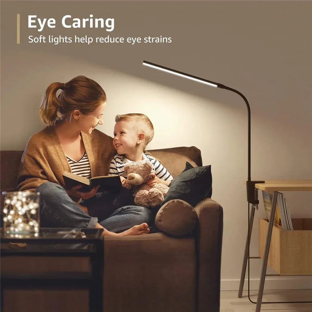 Lampe de bureau Led pour le bureau à domicile, lumière d'architecte de soins oculaires avec pince, lampe à pince de Table pour moniteur d'ordinateur à Double tête, pour la lecture