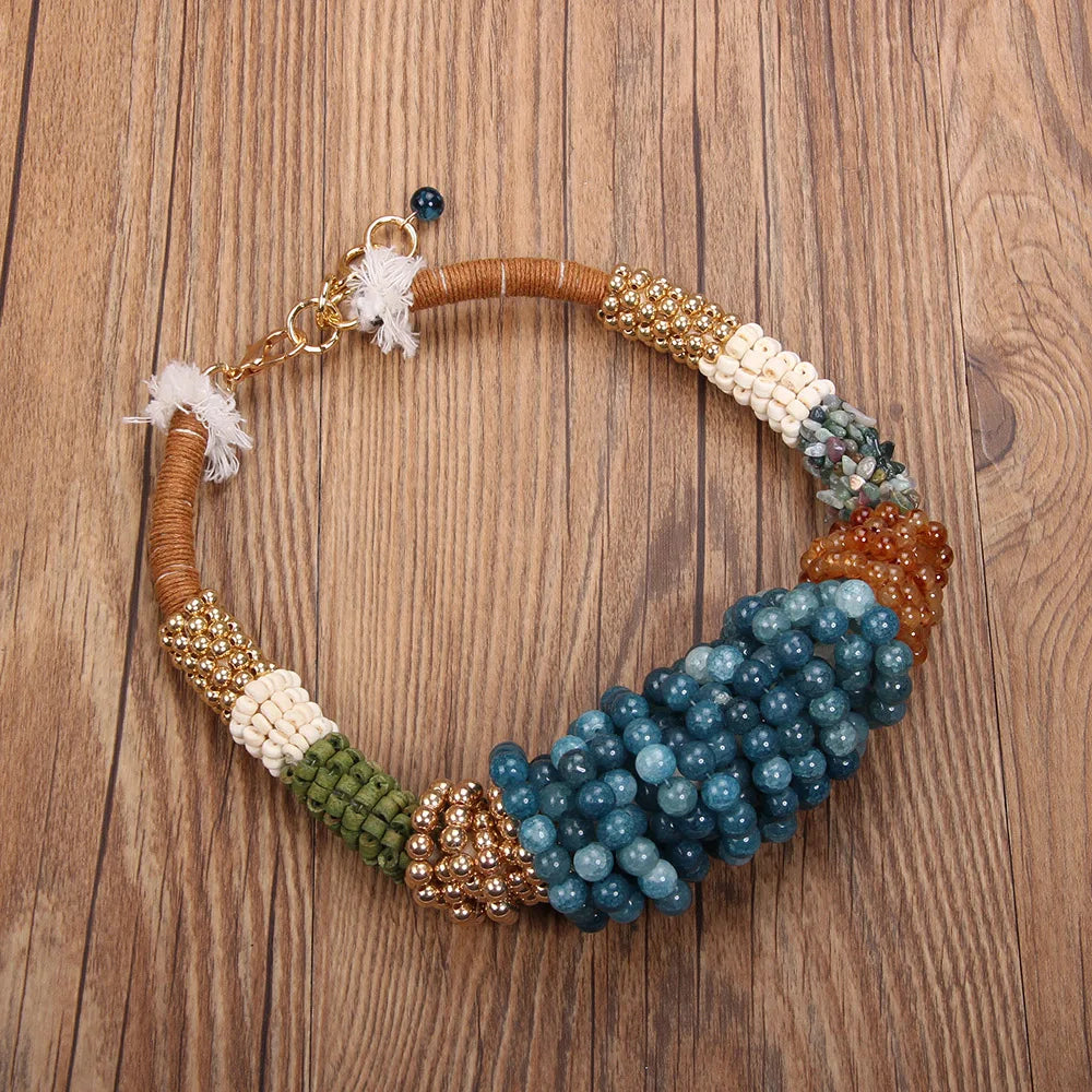 Collier de perles individuel exagéré pour femmes et filles, bijoux Vintage tendance pour fête de mariage