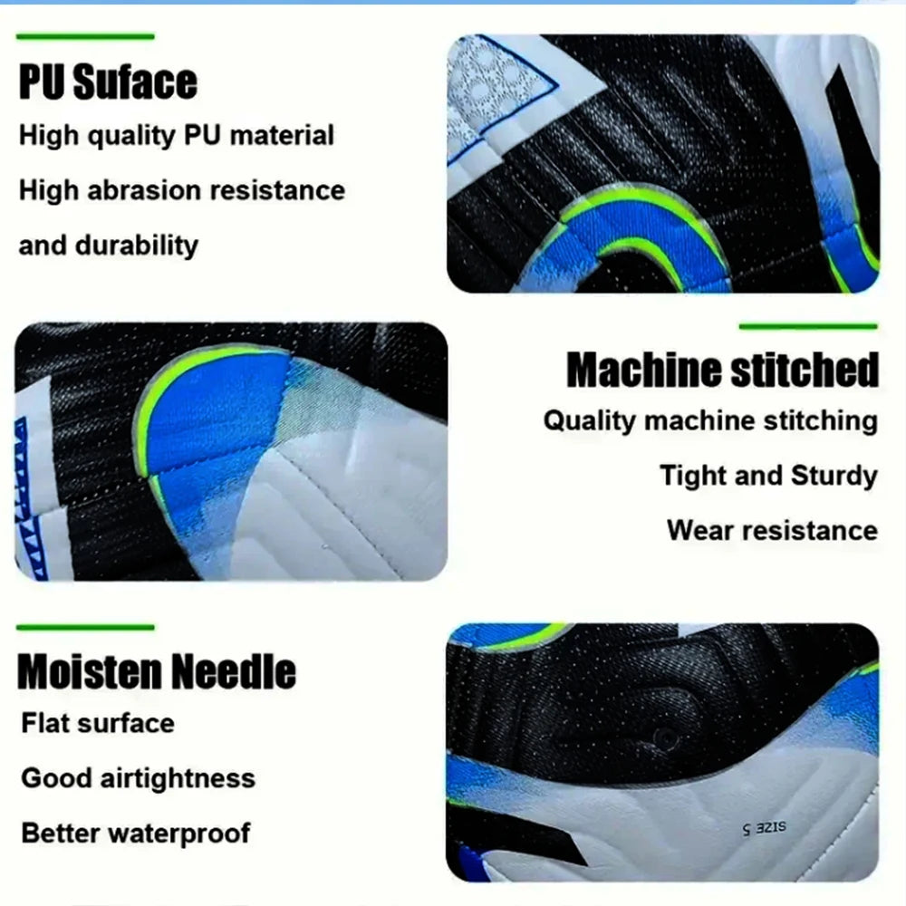 High-quality classic footballs, official size 5, PU material, team goal, outdoor match game, football training