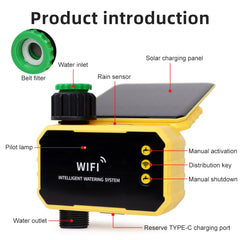 Solar Irrigation Synchronization Controller, Smart Existing System for Garden, Valve with Rain Sensor, WIFI