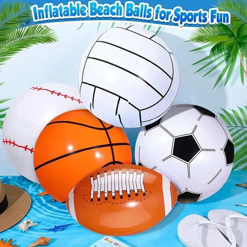 Inflatable beach balls: Baseball, beach basketball, beach soccer ball for children, toy ball, hello ball, summer sports, children's gift ball