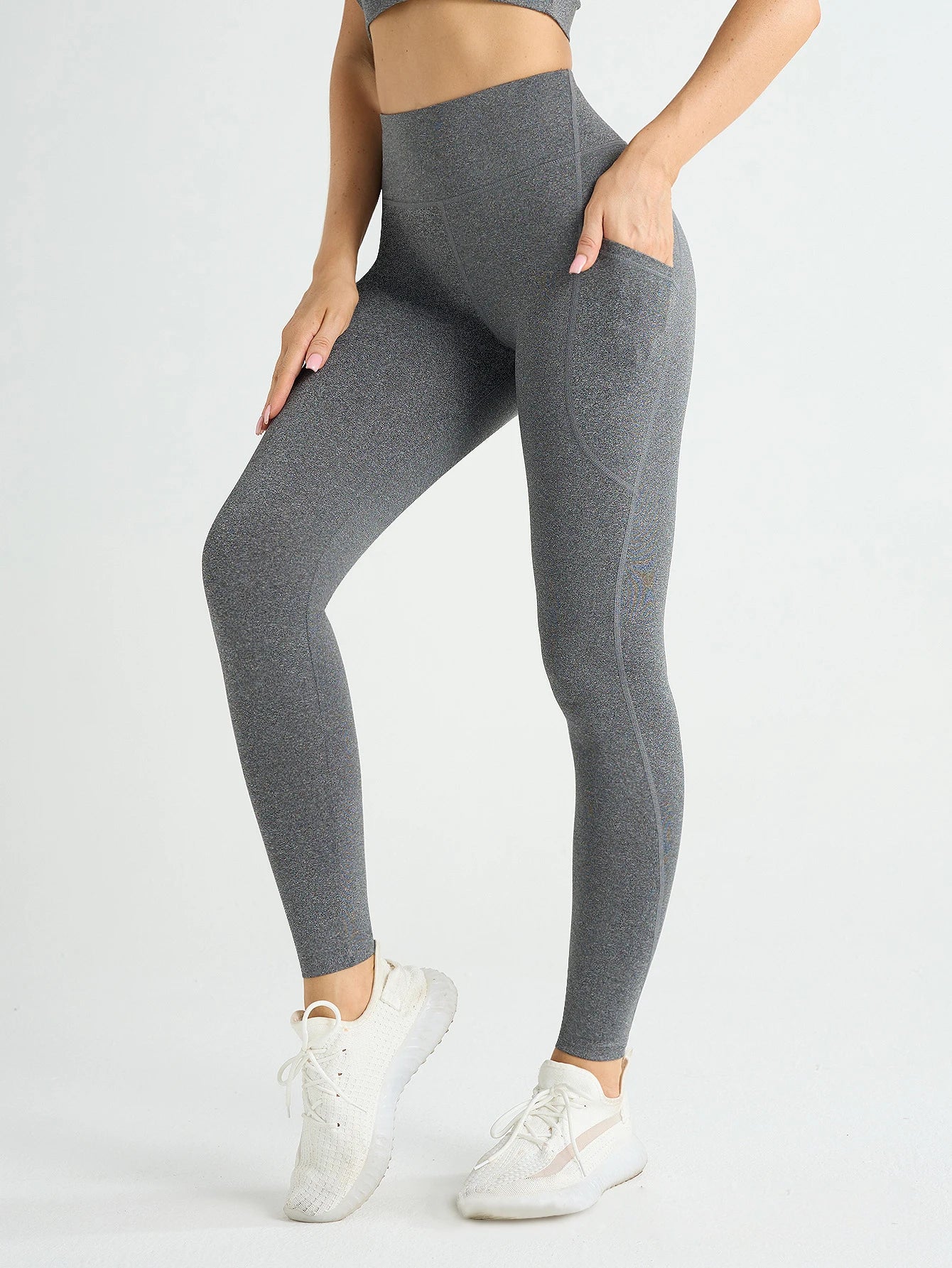 Leggings taille haute pour femmes, pantalons de Yoga extensibles, collants avec poches, Push Up, Fitness, course à pied, vêtements de sport, pantalons de couleur unie, nouvelle collection