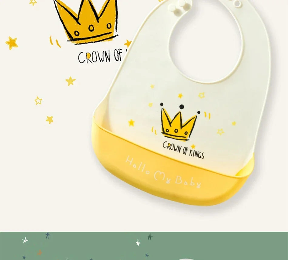 Bavoirs en Silicone souple pour bébés garçons et filles, bavoir imperméable pour nourrissons, tabliers de dessin animé pour nouveau-nés, bavoirs pour tout-petits, tissus pour rots, Bandana