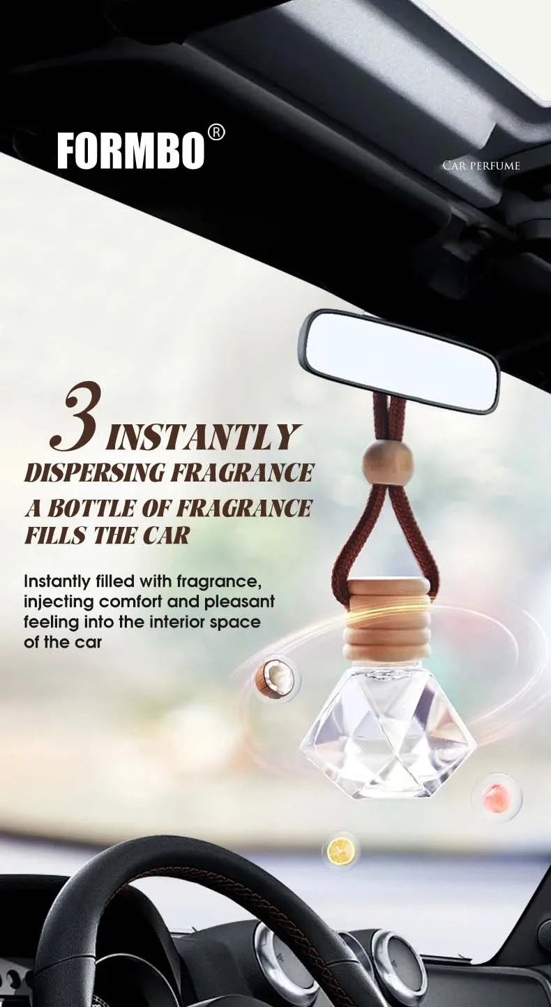 8ml Fresh Natural Car Scent Fruity Car Air Fresheners Sustainable Brand Coconut Peach Scent Jadec Car Pendant Deodorant