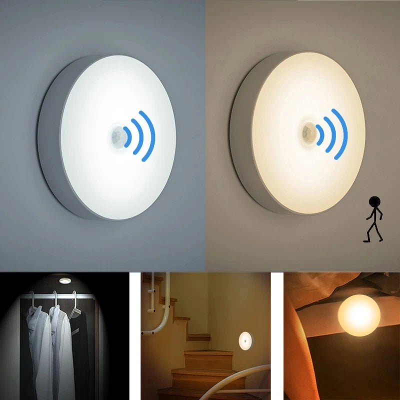 Veilleuse LED aste sans fil pour enfants, mini lampe de chevet portable, détecteur de mouvement, bébé