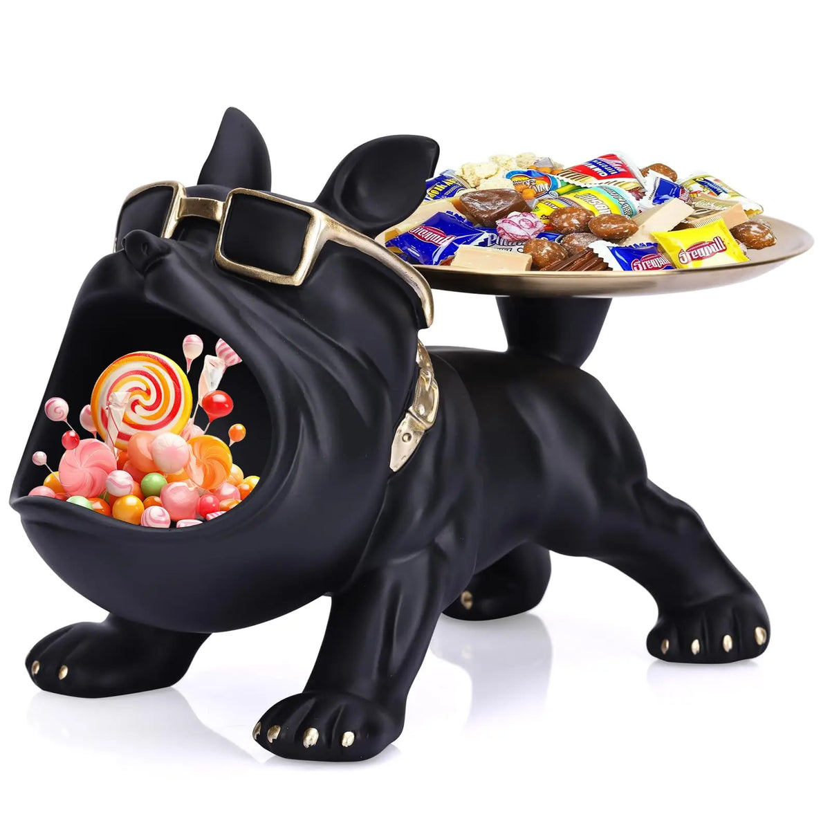 30cm Bulldog Dog Statue, Resin Craft, Home Decor, Animal Ornament, Puppy Sculpture with Storage Box, Art Sculpture for the Home
