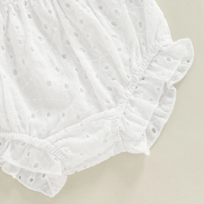 Ensemble de vêtements pour bébés filles de 0 à 24 mois, couleur unie, col rond, t-shirt à manches longues et short élastique à volants décontracté
