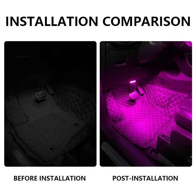 Voiture LED lumières tactiles USB capteur Rechargeable lampe de lecture Auto porte lumière toit plafonnier voiture intérieur atmosphère lampe