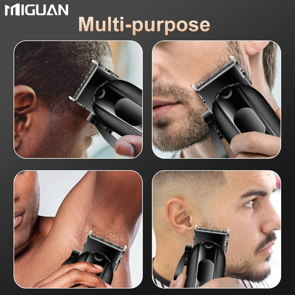 Tondeuse à cheveux professionnelle pour hommes avec écran LED, batterie au lithium rechargeable, chargement USB, tondeuse sans fil avec