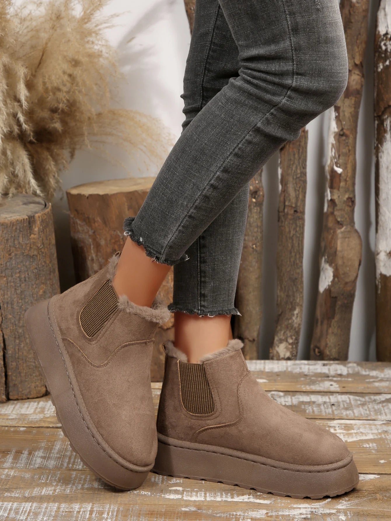2025 nouvelles bottes de neige à semelles épaisses pour femmes en peluche chaude marque de luxe bottines de créateur hiver Mujer Botas nouvelles bottines pour femmes