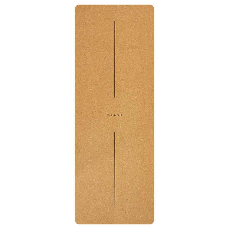 2025 Nouveau tapis de yoga de luxe en liège et caoutchouc naturel avec lignes d'alignement gravées au laser - Absorption des chocs, antidérapant, réduction du bruit
