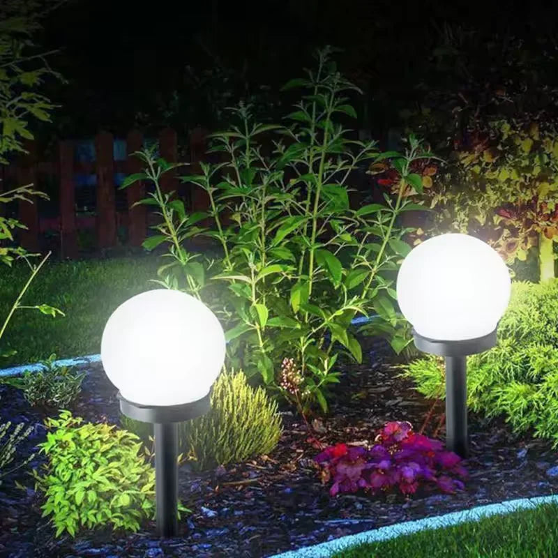 Style moderne jardin solaire pelouse lumières Camping en plein air paysage urbain décoratif LED étanche ampoule circulaire lampe économie d'énergie
