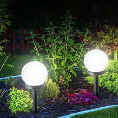 Style moderne jardin solaire pelouse lumières Camping en plein air paysage urbain décoratif LED étanche ampoule circulaire lampe économie d'énergie