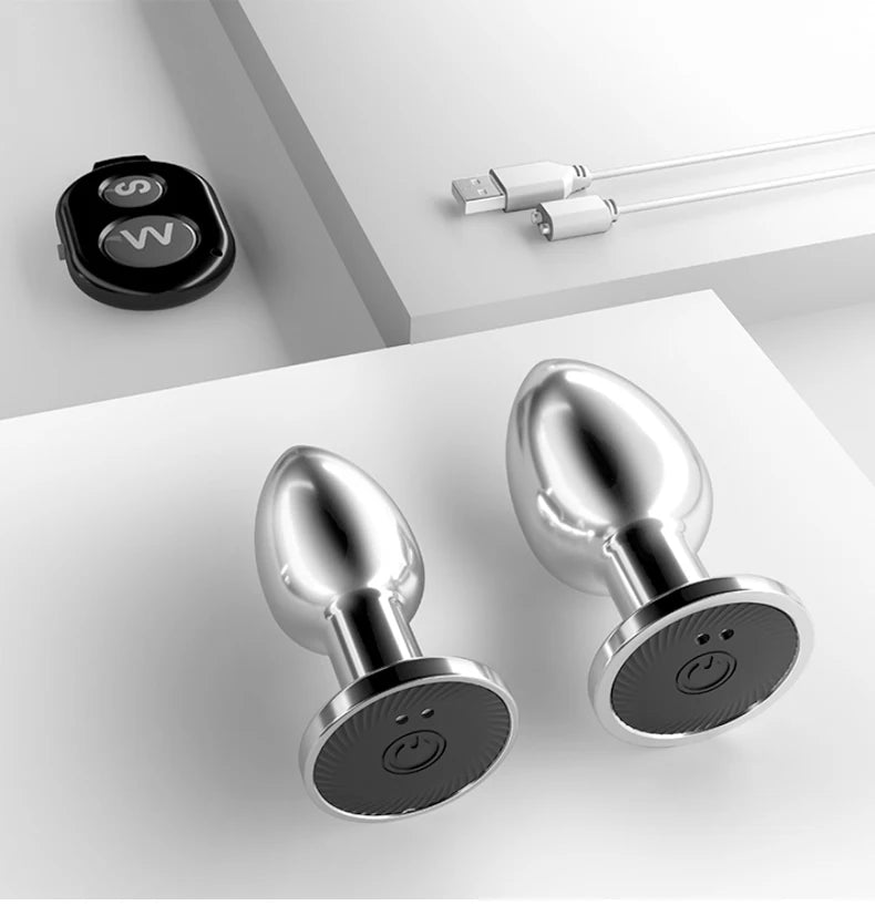 Adult sex toys, double-ended metal anal plug, couples' play, male and female anal dildo, G-spot massager, female SM plug masturbator