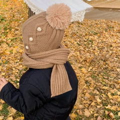 Coréen enfants écharpe chapeau ensembles automne hiver bébé chaud laine tricoté oreille Protection casquette enfant en bas âge garçons filles cou écharpe de noël