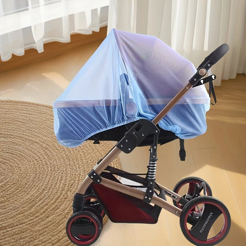 Moustiquaire pour poussette – Couverture complète, avec maille dense pour une protection des insectes améliorée, équipement d'extérieur anti-moustiques pour poussette en polyester