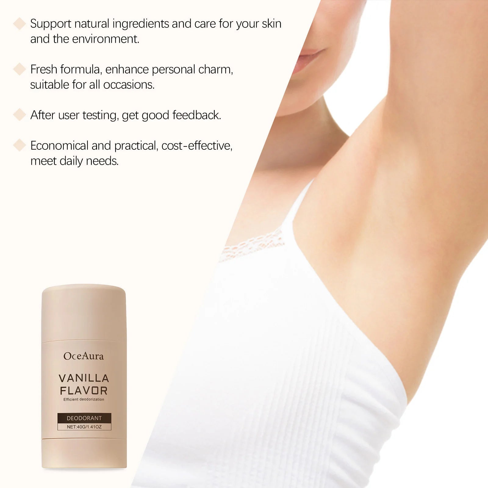 Crème anti-odeur corporelle, parfum vanille, mauvais odeur, Anti-transpiration, fraîcheur durable, déodorant sous les bras, bâton anti-transpirant