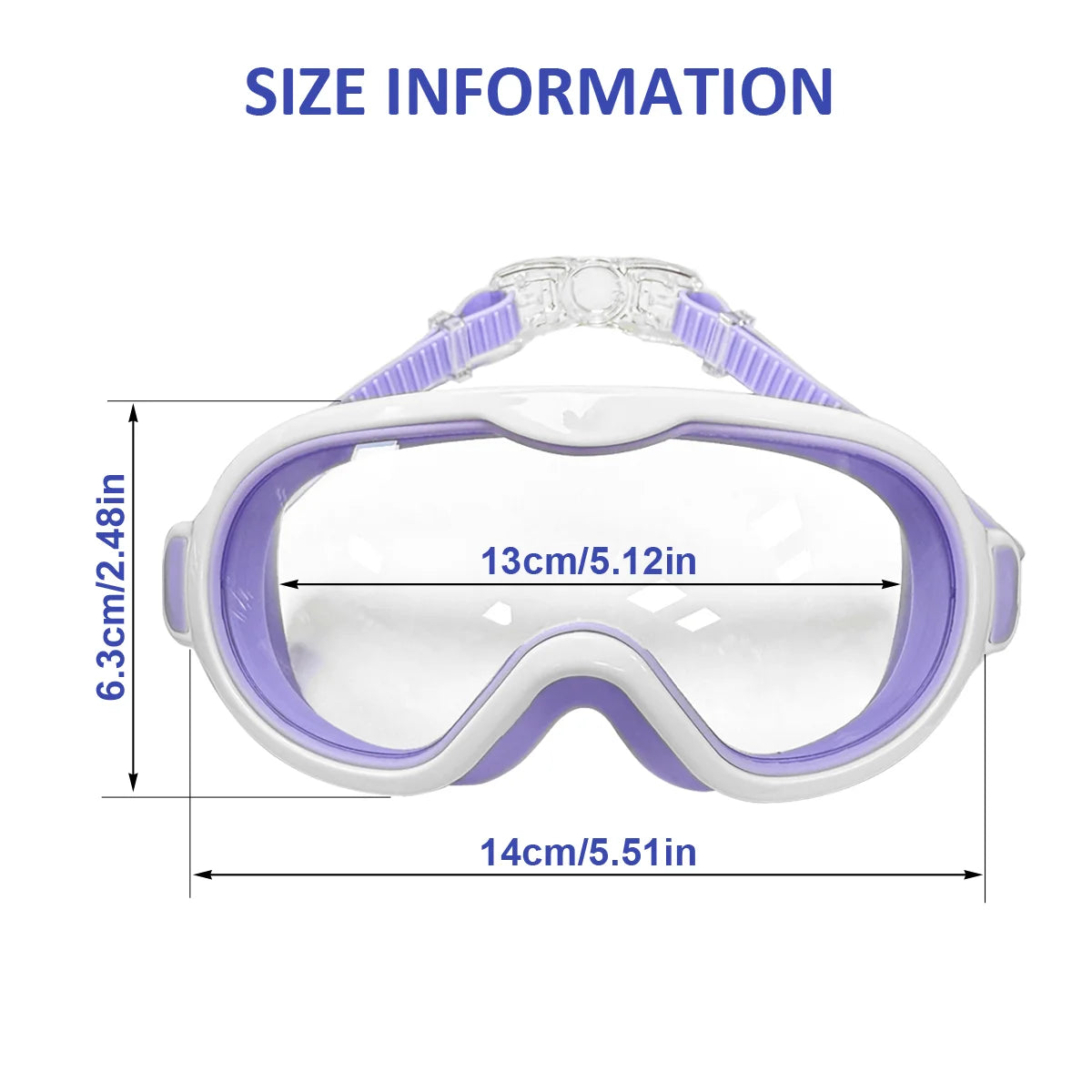 Lunettes de natation pour enfants, grand cadre, sans fuite, étanche, vue large, Vision claire, Anti-buée, Anti-UV, réglable rapide, pour enfants de 3 à 15 ans