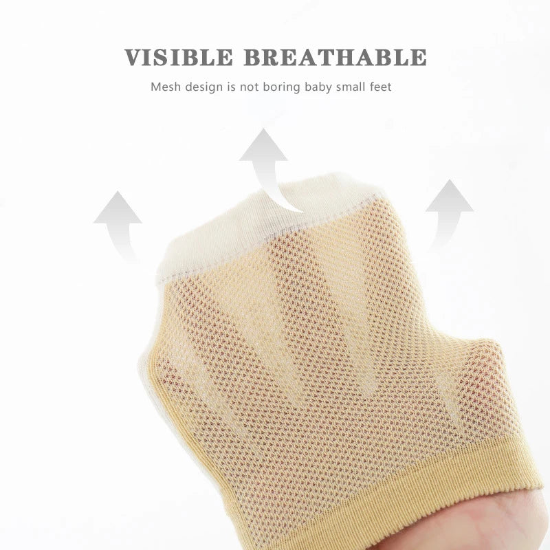 Nouveauté bébé genouillères été mince dessin animé enfants genouillères protection nouveau-né genouillères ramper anti-dérapant genouillères pour bébé