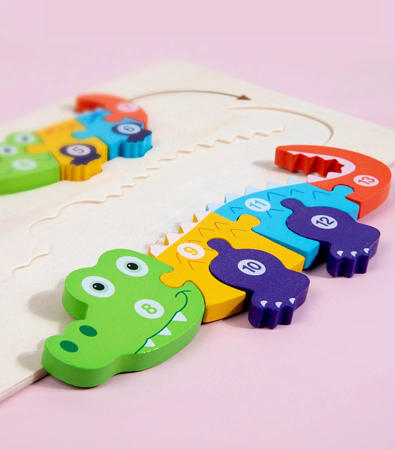 Jouet bébé en bois Puzzle 3D jouets cycle de vie puzzle dessin animé Puzzle pour enfants bébé éducation précoce Intelligence pour les enfants