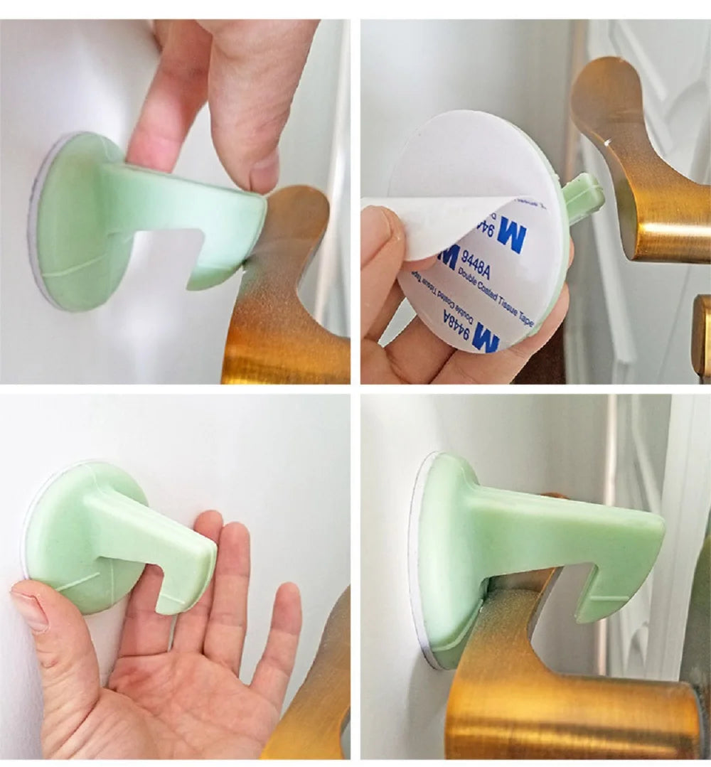Butoir de porte épais pour mur arrière, tampon Anti-collision, poignée de porte, bâton Anti-collision muet avec crochet, tampon Anti-Vibration pour porte