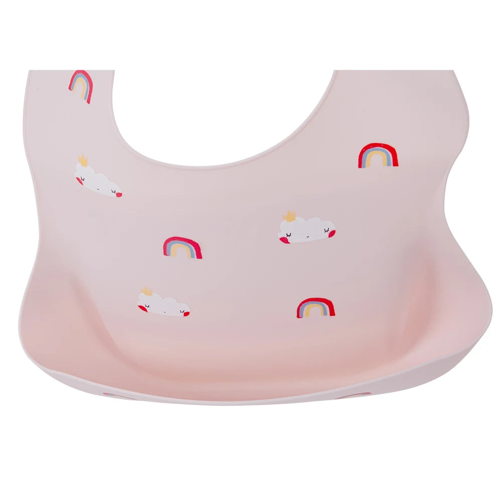 Bavoir imperméable en Silicone souple pour bébé, écharpe d'été, imprimé cerise mignon, bavoirs réglables, tissus à roter, tabliers d'alimentation pour bébé, manger pour enfants