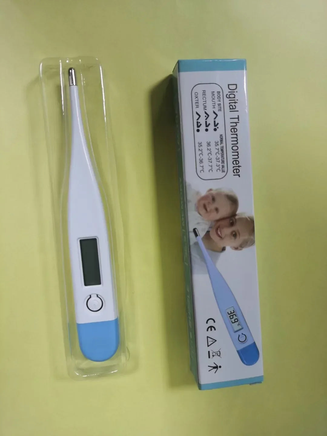 Thermomètre à eau numérique précis, lecture de température buccale et des aisselles, alerte de fièvre, thermomètre de bain