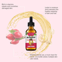 Bio Rose Musquée Antioxydant Améliorer Rides Rides Raffermissant Lifting Réparation Hydratant Nourrir Lisse Cheveux Soins de La Peau Huile
