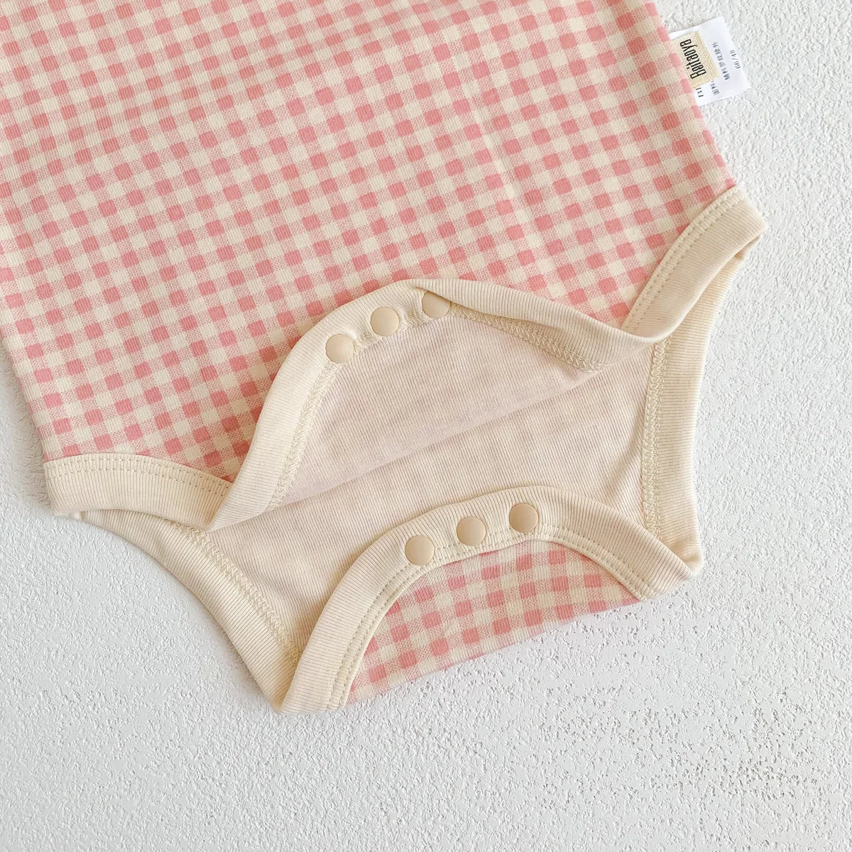 Été nouveau-né bébé filles sans manches fronde Plaid tenues coton doux combinaisons infantile enfants vêtements de sport body