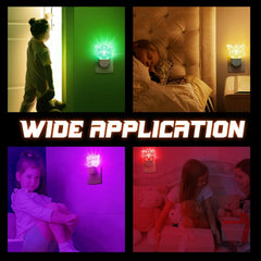 Veilleuse papillon pour enfants, applique murale à LED, RVB, 6 couleurs changeantes, veilleuse pour chambre d'enfant