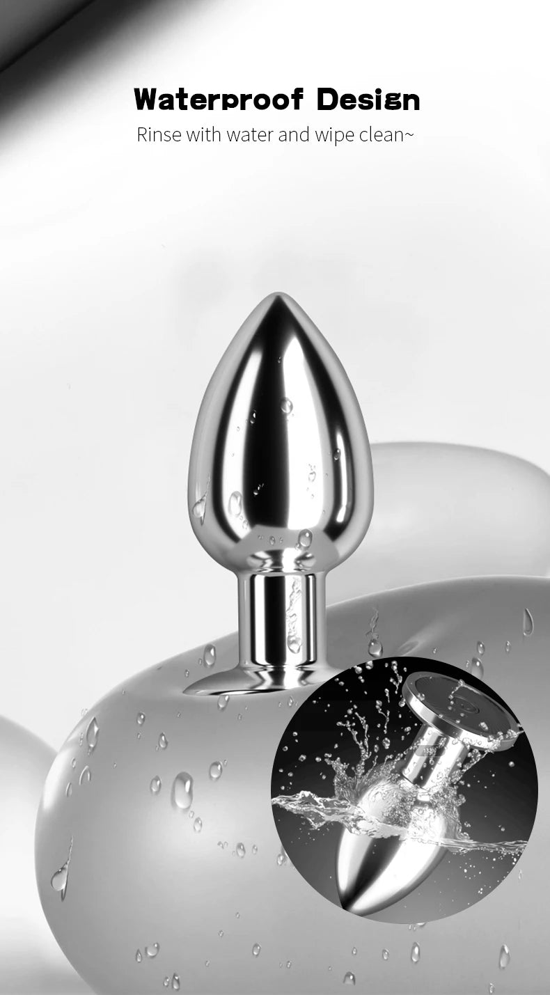 Adult sex toys, double-ended metal anal plug, couples' play, male and female anal dildo, G-spot massager, female SM plug masturbator