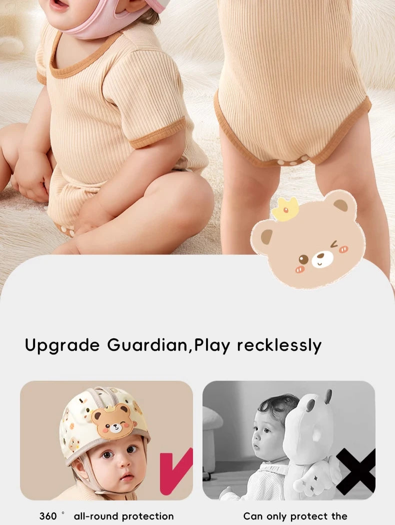 Chapeau de casque pour bébé, léger, Anti-Collision, Anti-chute, protection de marche rampante, chapeaux de protection de tête réglables pour nourrissons et enfants