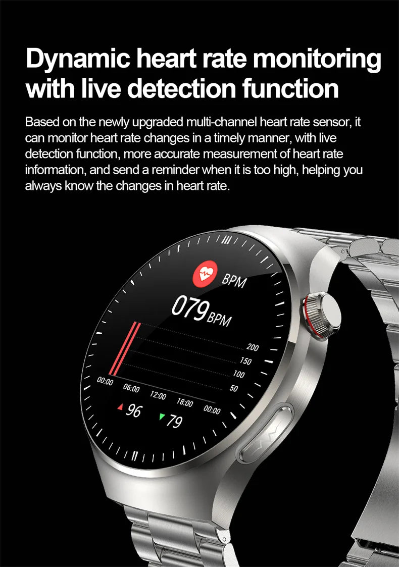 Nouvelle surveillance de la santé montre intelligente examen physique santé Wacth pression artérielle ECG + PPG Sport appel Smartwatch pour Android iOS