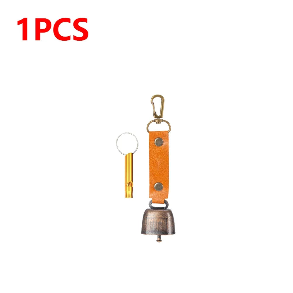 Loud bear bell with emergency whistle set, magnetic bear bell, silent repellent bell, bear bell for bear deterrence, 1-5 pieces