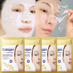 Masque Facial Anti-rides au collagène Bio, Anti-vieillissement, estompe les ridules, raffermissant, hydratant en profondeur, éclaircissant, réparation, soins pour la peau