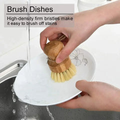 Brosse de nettoyage de cuisine, brosse à vaisselle en bois avec Sisal naturel et noix de coco, Durable, Portable, écologique, zéro déchets, 2 pièces/ensemble
