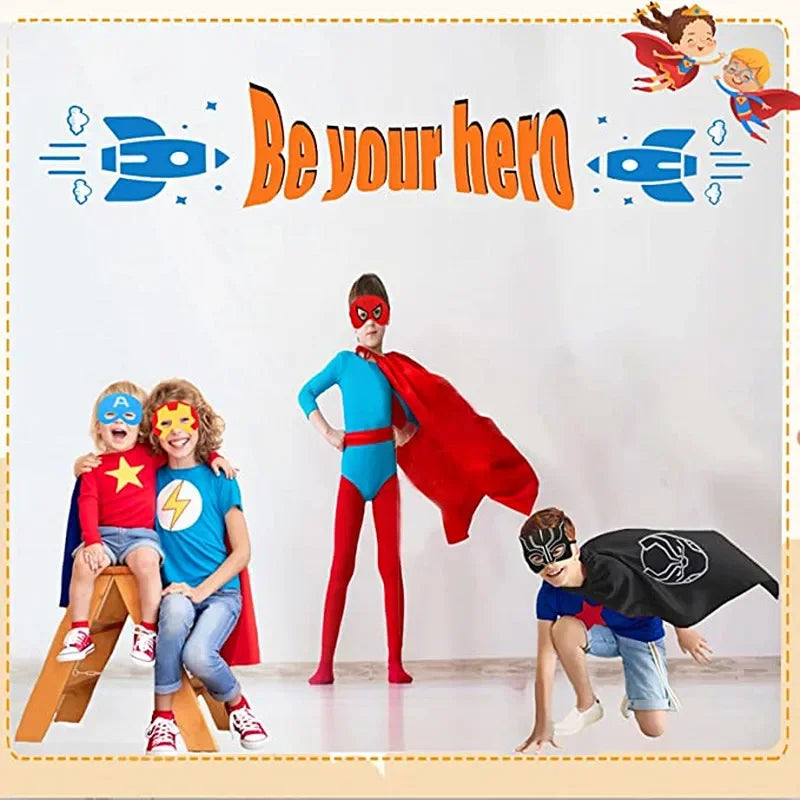 Smile Hero Capes pour enfants, garçons de 3 à 10 ans, olympiques Kiev illage de dessin animé, fournitures de fête, cadeaux de Pâques, cosplay, nouveau