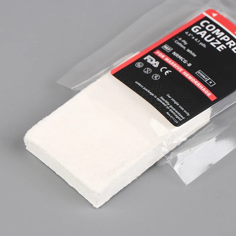 Gaze compressée stérile médicale pliable en Z, 1 pièce, tampons de premiers secours scellés sous vide, idéaux pour les soins des plaies et les kits d'urgence