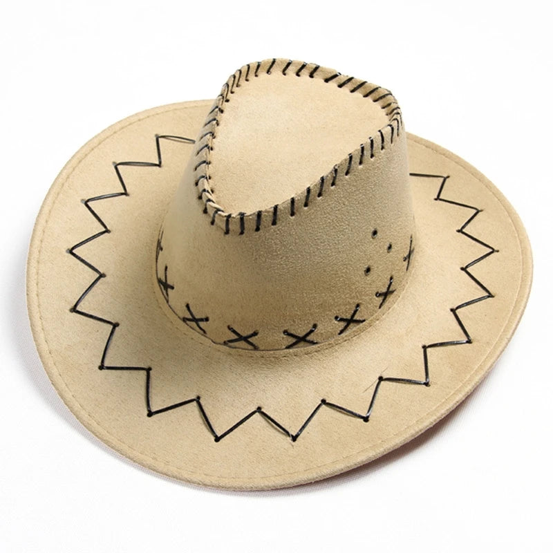 Chapeau de cowboy occidental à bord incurvé pour enfants, chapeau de soleil extérieur pour tout-petits, cadeaux d'anniversaire pour enfants, casquette de vacances, chapeau de cosplay de fête, nouveau