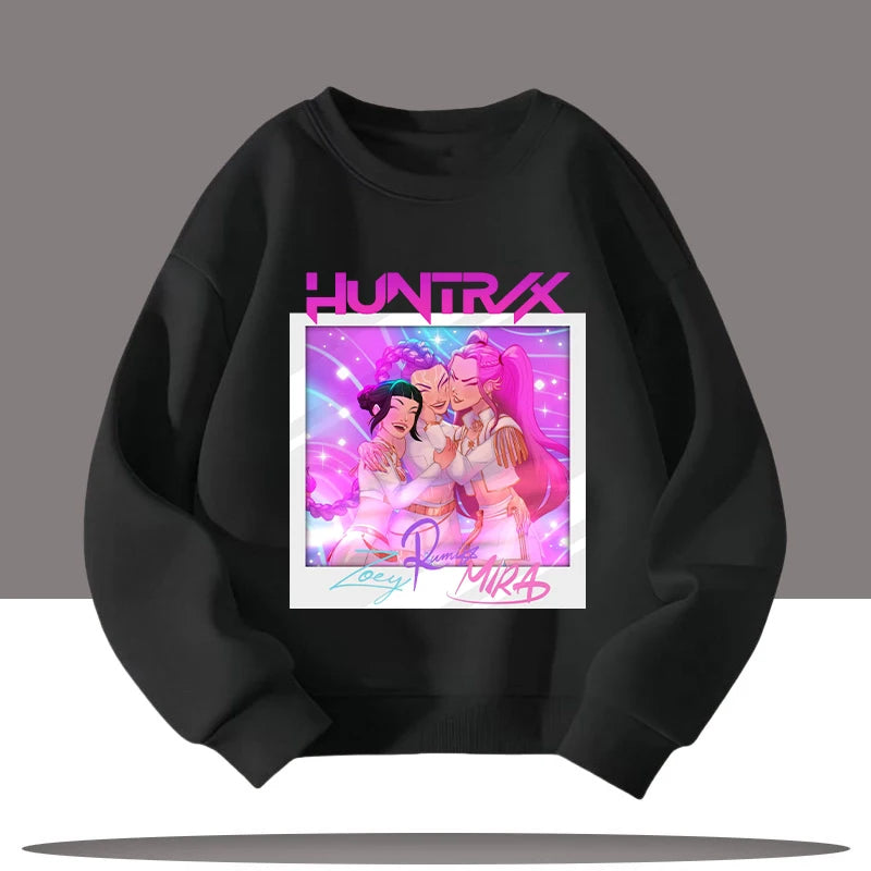 Vêtements pour enfants K-pop chasseurs de démons dessin animé imprimé 3-12 ans nouveau Style enfants col rond Sport chemise mignon fille haut décontracté